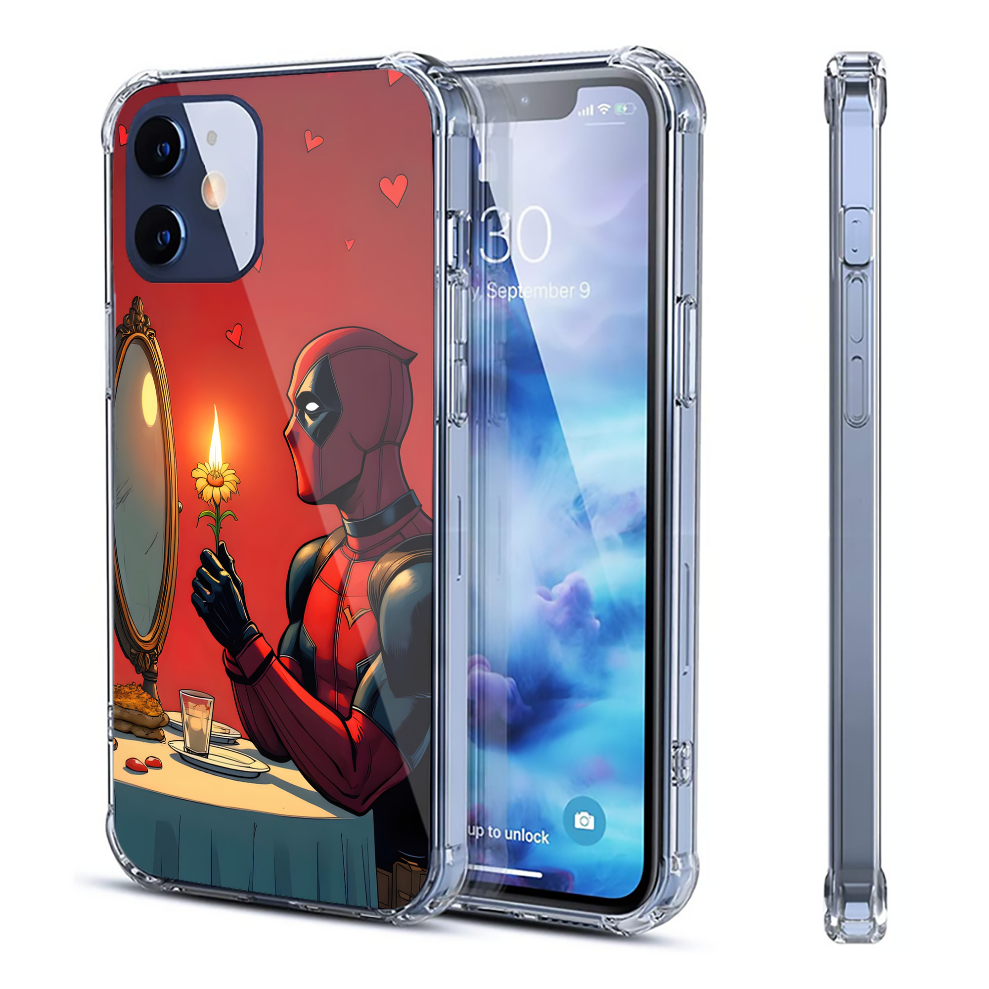（画像用） Deadpool デッドプール 【iPhone 12シリーズ対応】透明スマホケース（クリアソフトケース）
